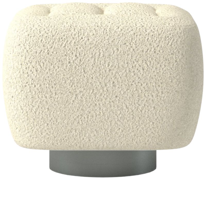 Fells Small Tufted Ottoman Bloce Cream by Kravitz Design - image 0 of 5