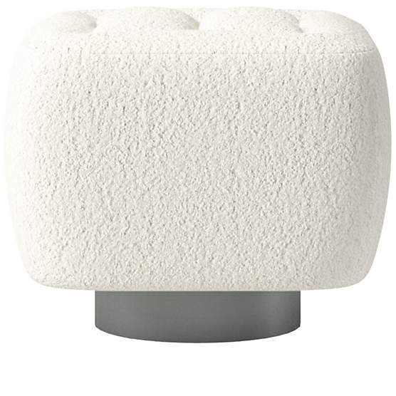 Fells Small Tufted Ottoman Wooly Sand by Kravitz Design