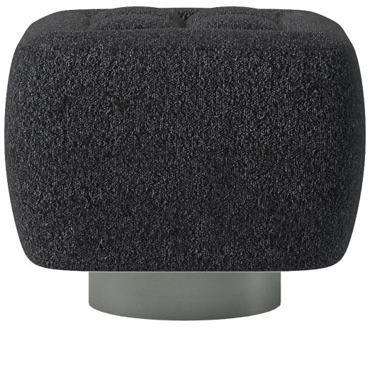 Fells Small Tufted Ottoman Bloce Noir by Kravitz Design