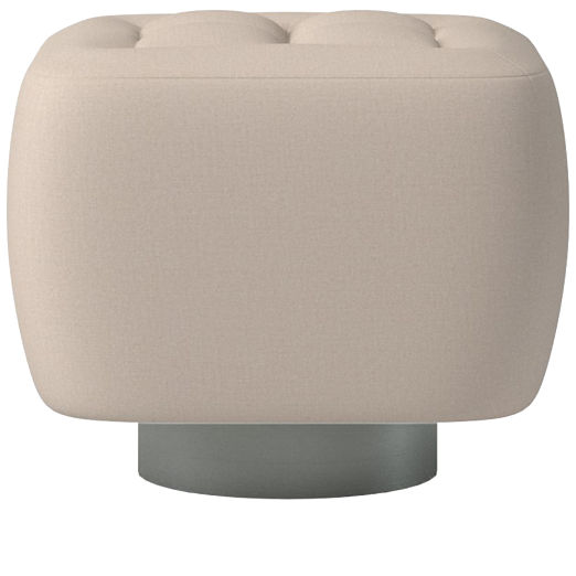 Fells Small Tufted Ottoman Luca Bone by Kravitz Design