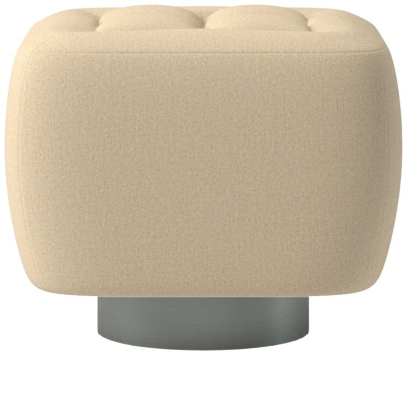 Fells Small Tufted Ottoman Biba Parchment by Kravitz Design - image 0 of 5