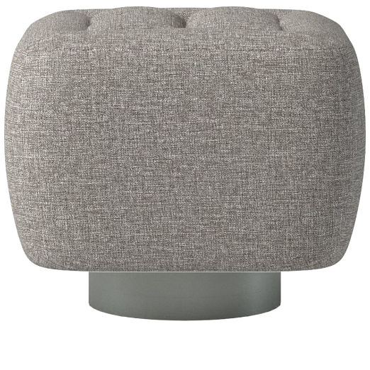 Fells Small Tufted Ottoman Taylor Felt Grey by Kravitz Design