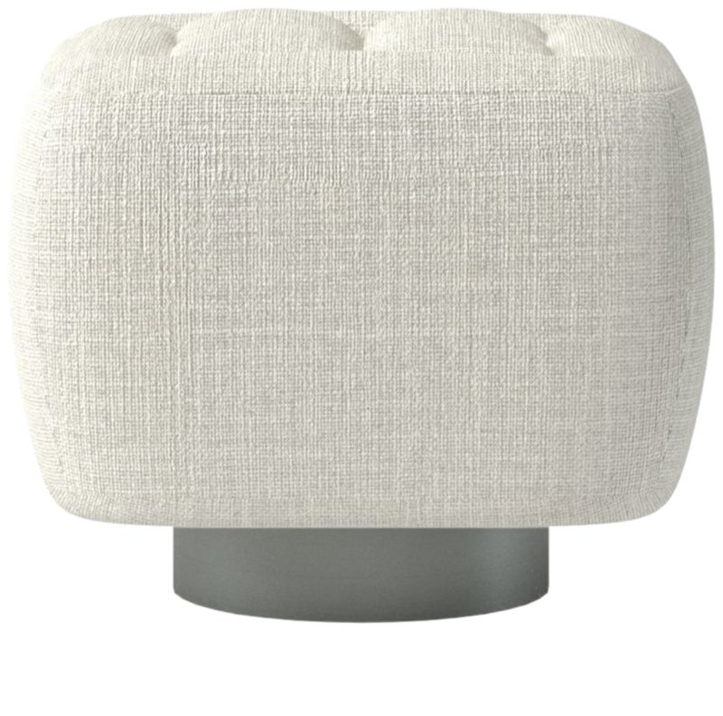 Fells Small Tufted Ottoman Lindy Snow by Kravitz Design - image 0 of 5