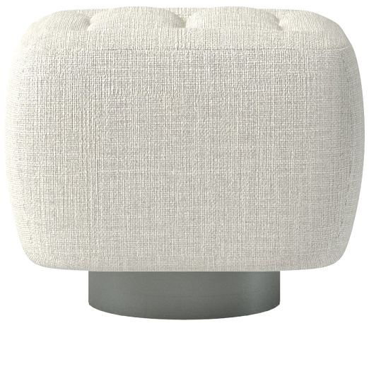 Fells Small Tufted Ottoman Lindy Snow by Kravitz Design