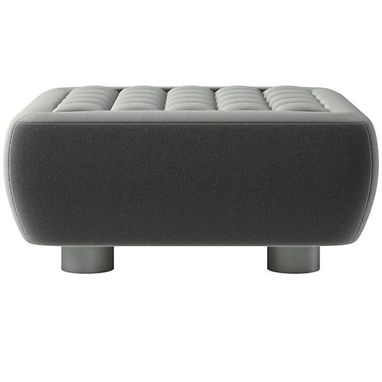 Fells Large Tufted Ottoman Dale Dark Grey by Kravitz Design