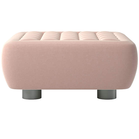 Fells Large Tufted Ottoman Dale Blush by Kravitz Design