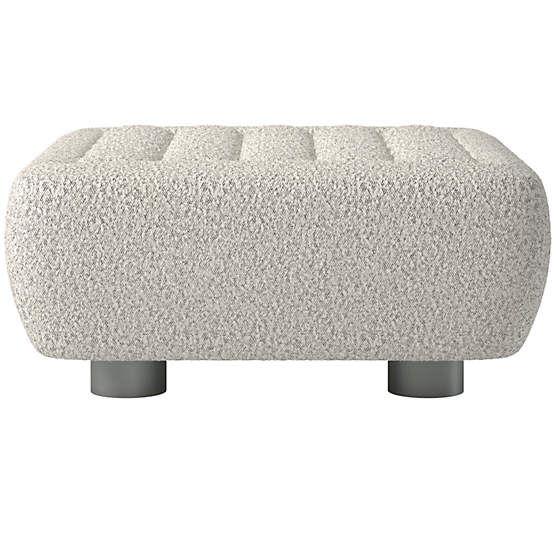 Fells Large Tufted Ottoman Bloce Grey by Kravitz Design