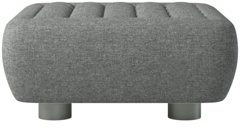 Fells Large Tufted Ottoman Hatch Charcoal by Kravitz Design - image 0 of 6