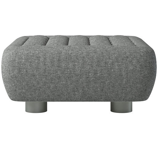 Fells Large Tufted Ottoman Hatch Charcoal by Kravitz Design