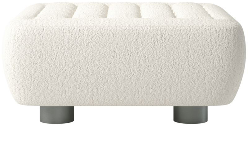 Fells Large Tufted Ottoman Wooly Sand by Kravitz Design - image 0 of 6