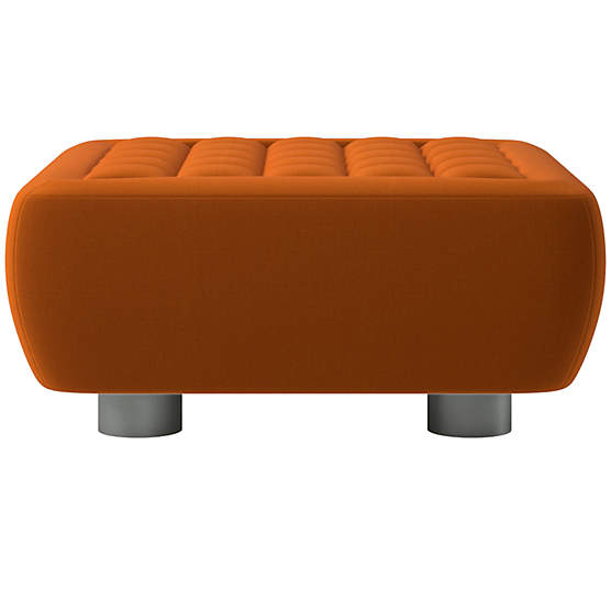 Fells Large Tufted Ottoman Luca Russet by Kravitz Design