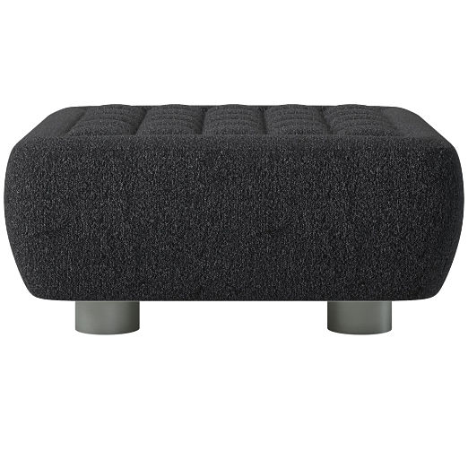 Fells Large Tufted Ottoman Bloce Noir by Kravitz Design