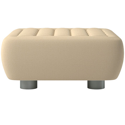 Fells Large Tufted Ottoman Biba Parchment by Kravitz Design