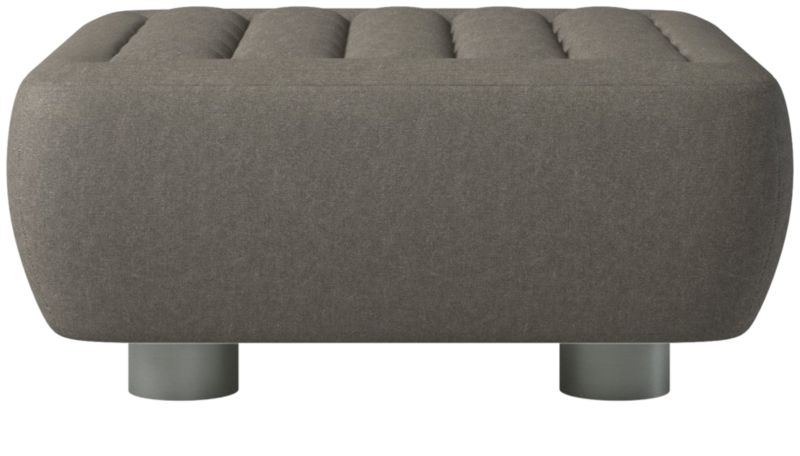 Fells Large Tufted Ottoman Angel Pewter by Kravitz Design - image 0 of 6