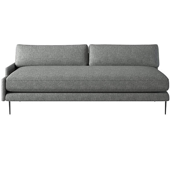 Scalino Right Arm Loveseat Hatch Charcoal