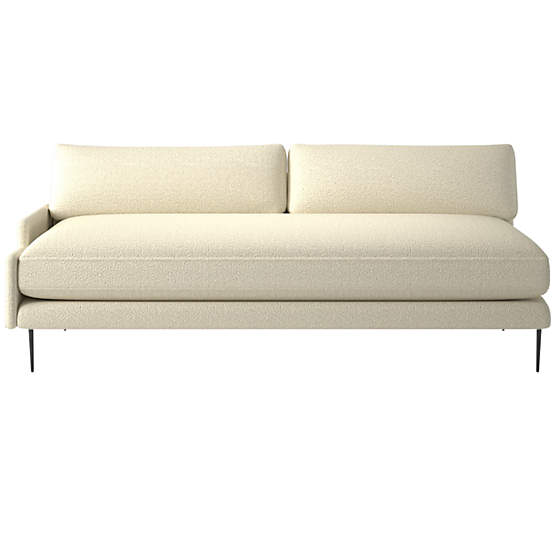 Scalino Right Arm Loveseat Bloce Cream