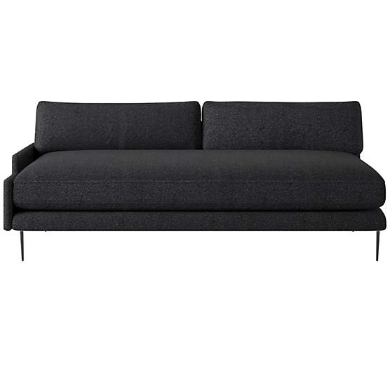 Scalino Right Arm Loveseat Bloce Noir