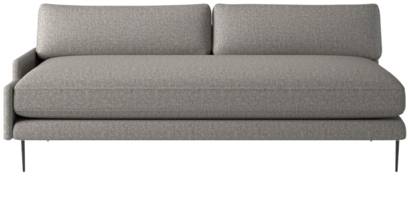 Scalino Right Arm Loveseat Taylor Felt Grey - image 0 of 7