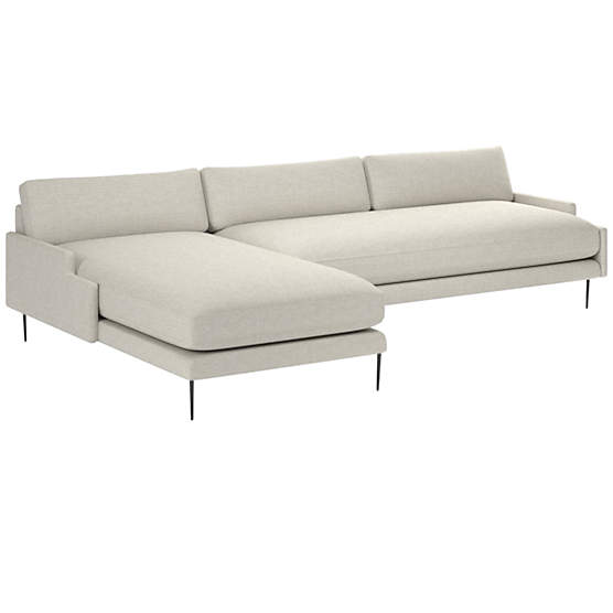 Scalino 2-Piece Left Arm Chaise Sectional Sofa Nomad Snow