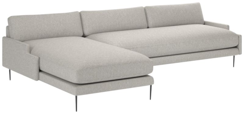 Scalino 2-Piece Left Arm Chaise Sectional Sofa Hatch Platinum - image 0 of 8