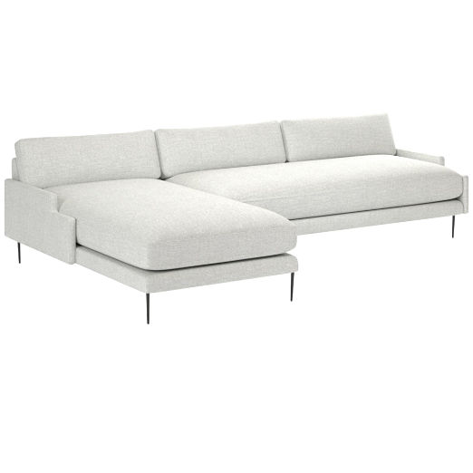 Scalino 2-Piece Left Arm Chaise Sectional Sofa Elliot Dove