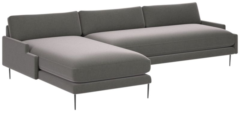 Scalino 2-Piece Left Arm Chaise Sectional Sofa Luca Storm - image 0 of 8