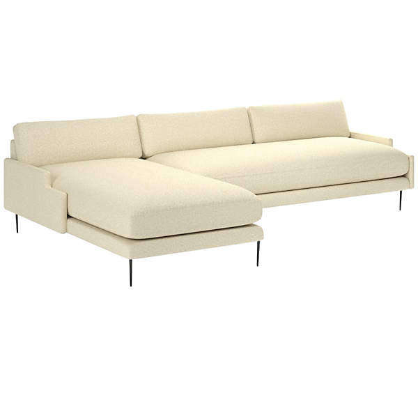 Cream sectional sofa with chaise deals