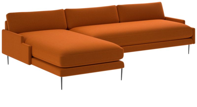 Scalino 2-Piece Left Arm Chaise Sectional Sofa Luca Russet - image 0 of 8