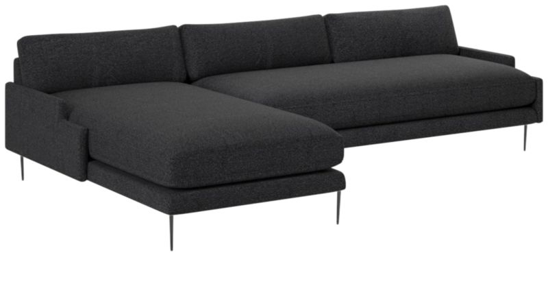 Scalino 2-Piece Left Arm Chaise Sectional Sofa Bloce Noir - image 0 of 8