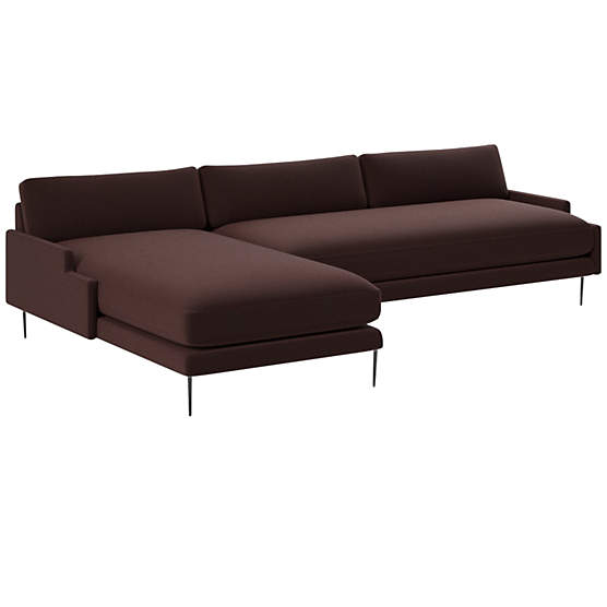 Scalino 2-Piece Left Arm Chaise Sectional Sofa Luca Espresso