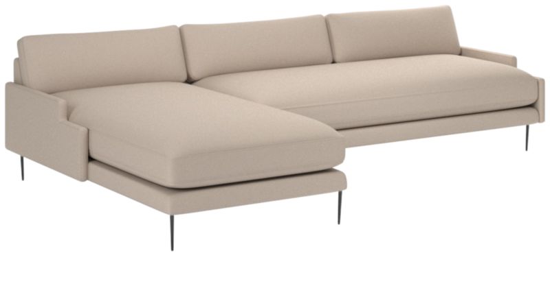 Scalino 2-Piece Left Arm Chaise Sectional Sofa Luca Bone - image 0 of 8