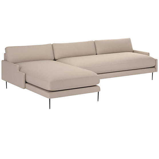 Scalino 2-Piece Left Arm Chaise Sectional Sofa Luca Bone