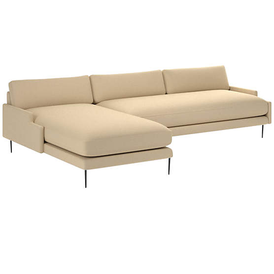 Scalino 2-Piece Left Arm Chaise Sectional Sofa Biba Parchment