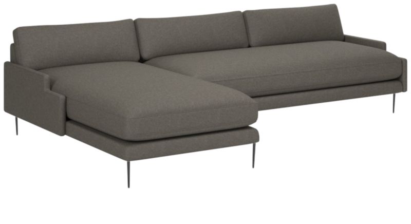 Scalino 2-Piece Left Arm Chaise Sectional Sofa Angel Pewter - image 0 of 8