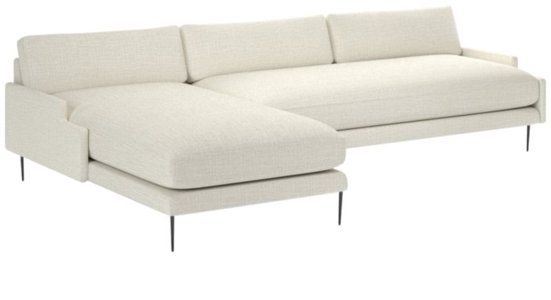 Scalino 2-Piece Left Arm Chaise Sectional Sofa Lindy Snow - image 0 of 8