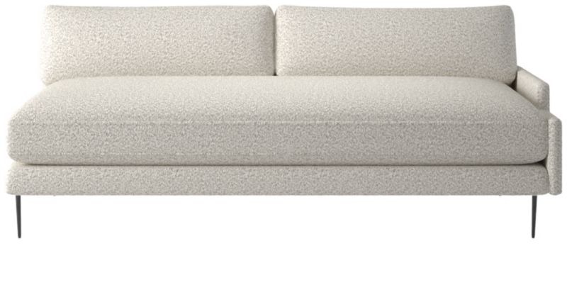 Scalino Left Arm Loveseat Bloce Grey - image 0 of 8