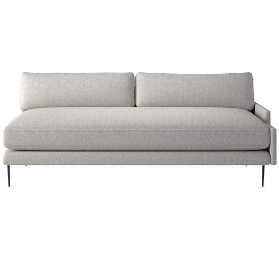 Scalino Left Arm Loveseat Hatch Platinum