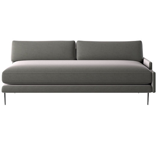 Scalino Left Arm Loveseat Luca Storm