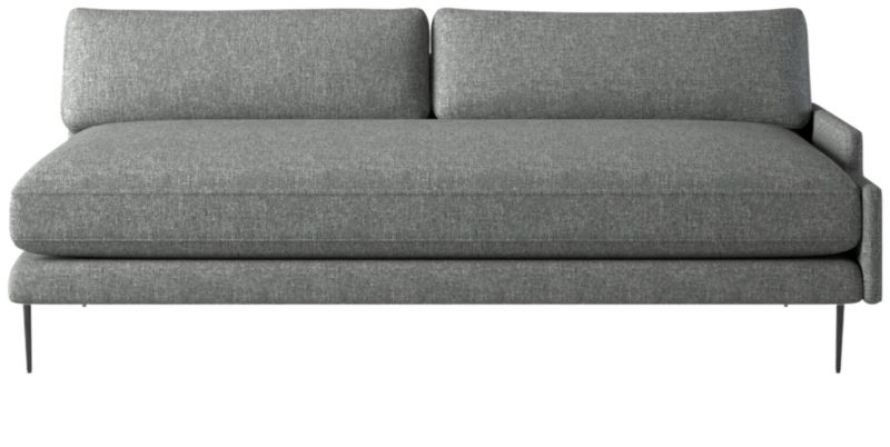 Scalino Left Arm Loveseat Hatch Charcoal - image 0 of 8