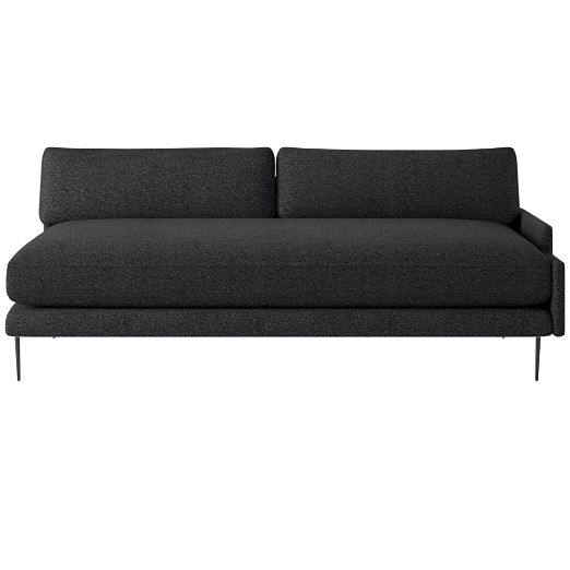 Scalino Left Arm Loveseat Bloce Noir