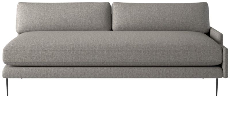 Scalino Left Arm Loveseat Taylor Felt Grey - image 0 of 8