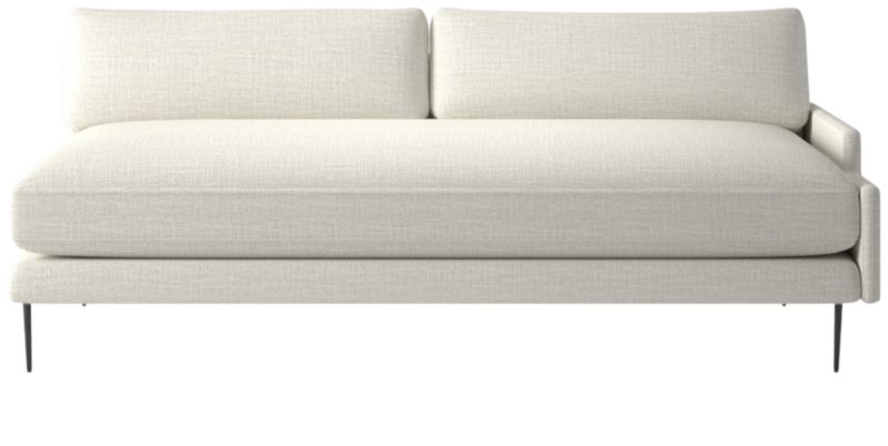 Scalino Left Arm Loveseat Lindy Snow - image 0 of 8