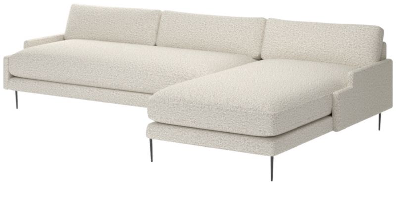 Scalino 2-Piece Right Arm Chaise Sectional Sofa Bloce Grey - image 0 of 8