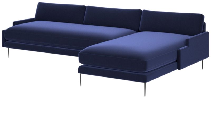 Scalino 2-Piece Right Arm Chaise Sectional Sofa Luca Eclipse - image 0 of 8