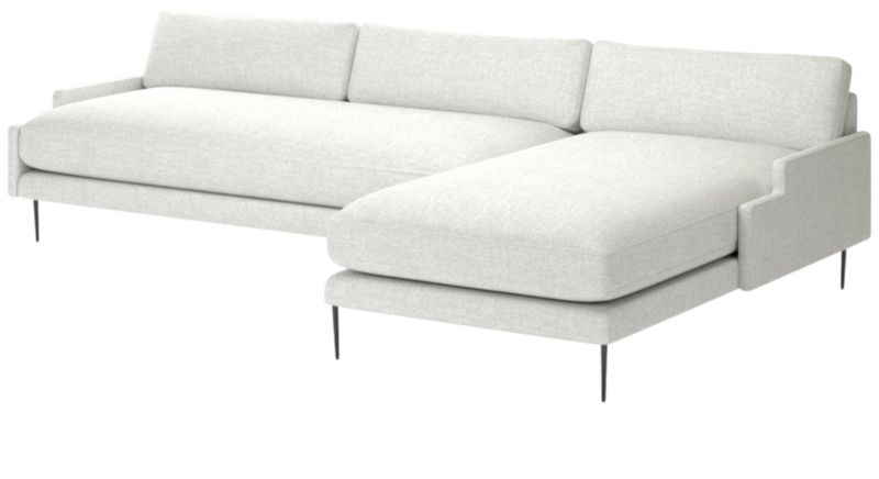 Scalino 2-Piece Right Arm Chaise Sectional Sofa Elliot Dove - image 0 of 8