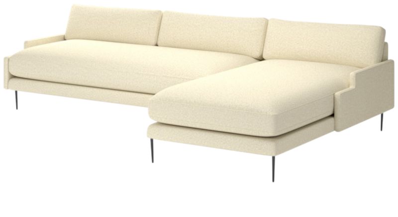 Scalino 2-Piece Right Arm Chaise Sectional Sofa Bloce Cream - image 0 of 8