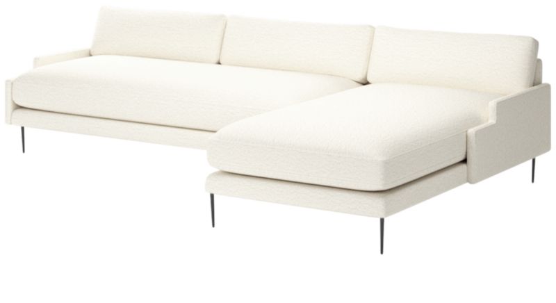 Scalino 2-Piece Right Arm Chaise Sectional Sofa Wooly Sand - image 0 of 8