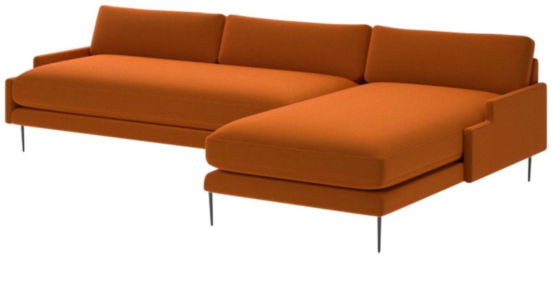 Scalino 2-Piece Right Arm Chaise Sectional Sofa Luca Russet - image 0 of 8