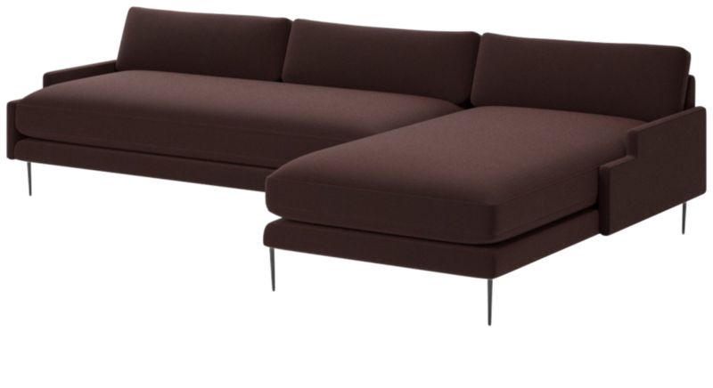 Scalino 2-Piece Right Arm Chaise Sectional Sofa Luca Espresso - image 0 of 8