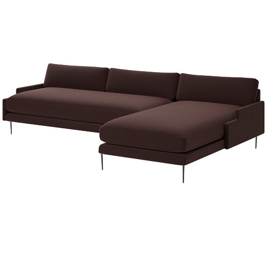 Scalino 2-Piece Right Arm Chaise Sectional Sofa Luca Espresso